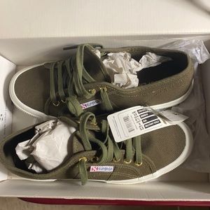 Green sneakers